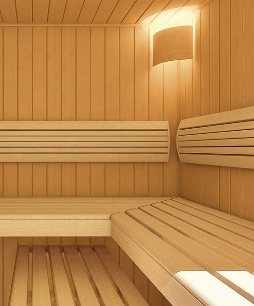 Sauna TORNI de KLAFS avec planches profilées SOFTLINE