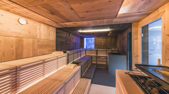 +Schlosshotel Spa Ischgl, sauna chêne