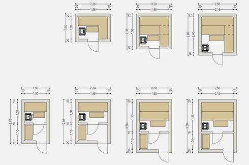 Plans d'un sauna de jardin moderne