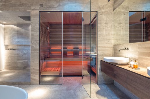 Sauna dans la salle de bain