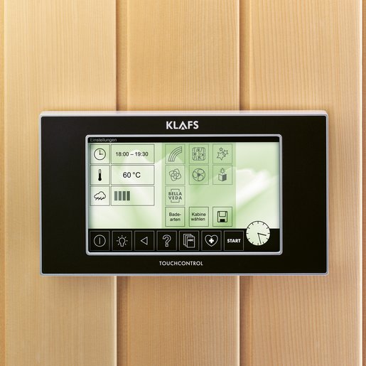 Commande de sauna TOUCHCONTROL noir