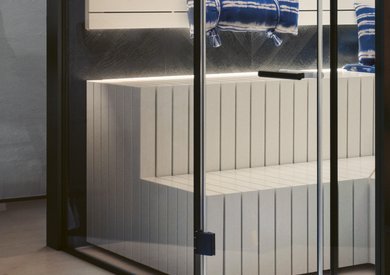 Façade en verre isolant Sauna GESA