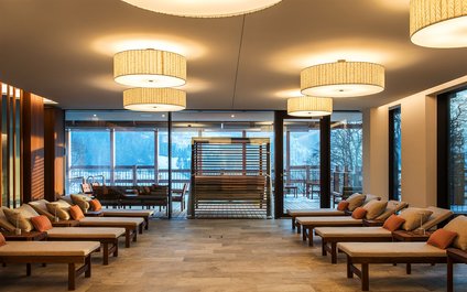 Salle de repos au Waldhotel Health & Medical Excellence, Bürgenstock (Photo : ©Bürgenstock Hotels AG)