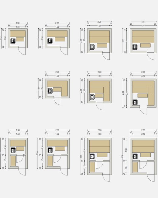 Options de plan Sauna extérieur TARAS